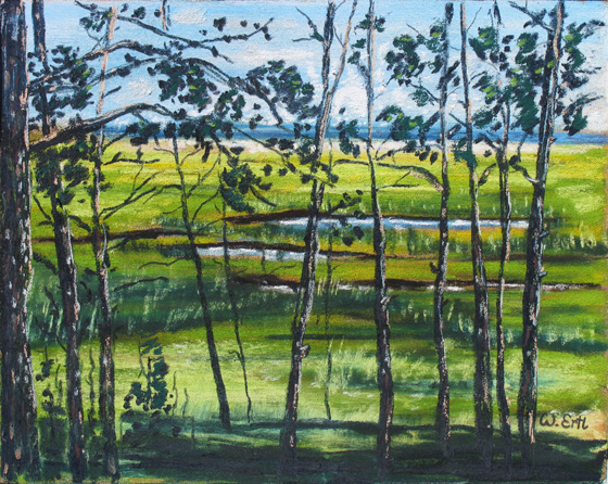 Marsh Through Trees
